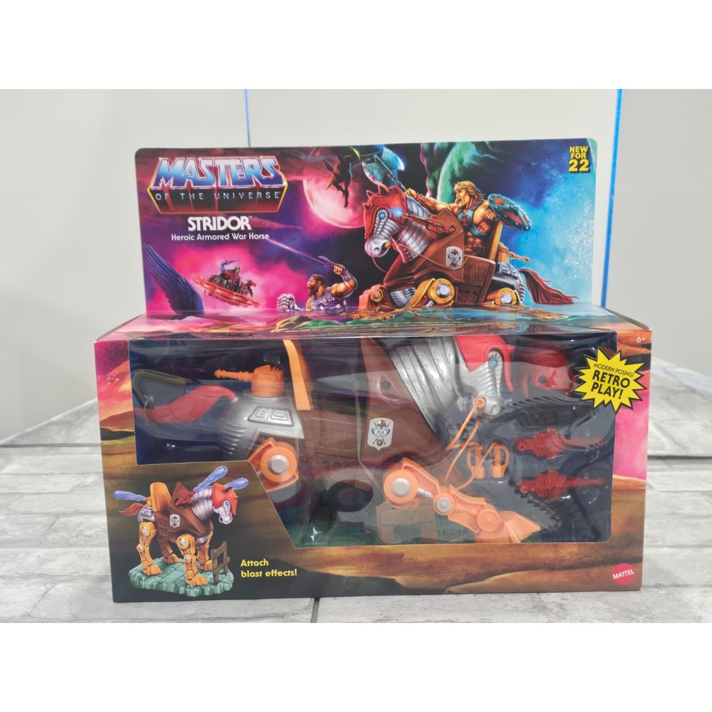Masters of the Universe STRIDOR Heroic Armored War Horse Mattel Retro Play New